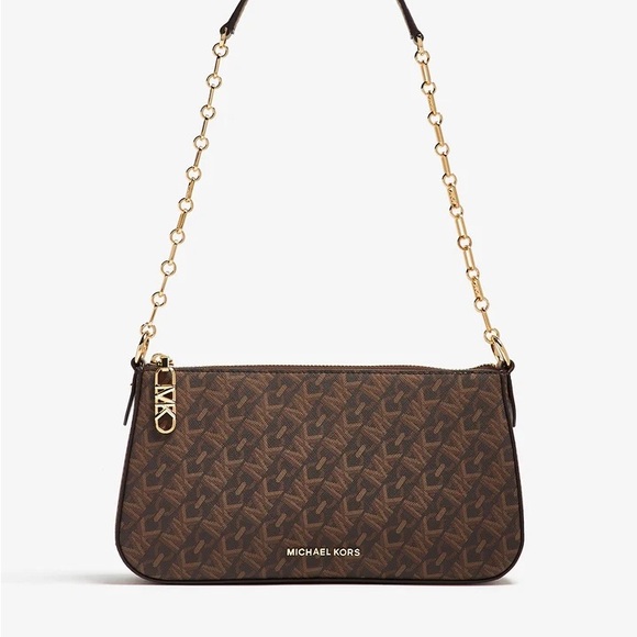 Michael Michael Kors Empire Medium Chain Link Pouchette - Picture 1 of 9